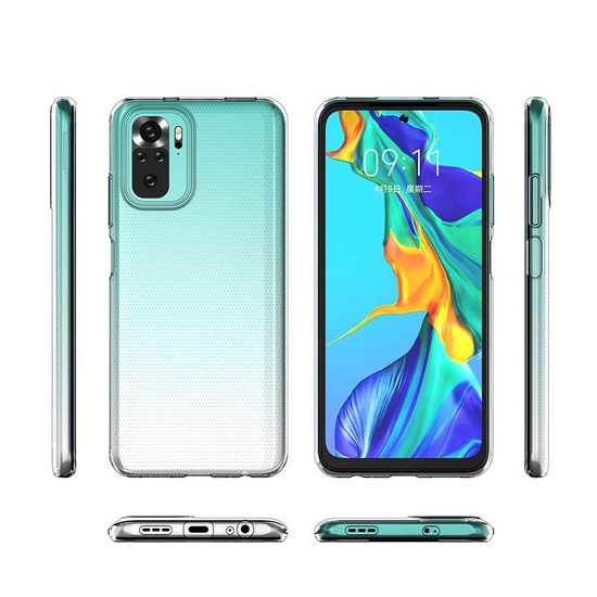 Xiaomi Redmi Note 10 / Note 10S Hoesje - MobyDefend Transparante TPU Backcover - Volledig Doorzichtig