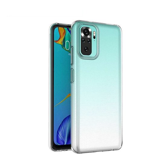 Xiaomi Redmi Note 10 / Note 10S Hoesje, MobyDefend Transparante TPU Gelcase, Volledig Doorzichtig