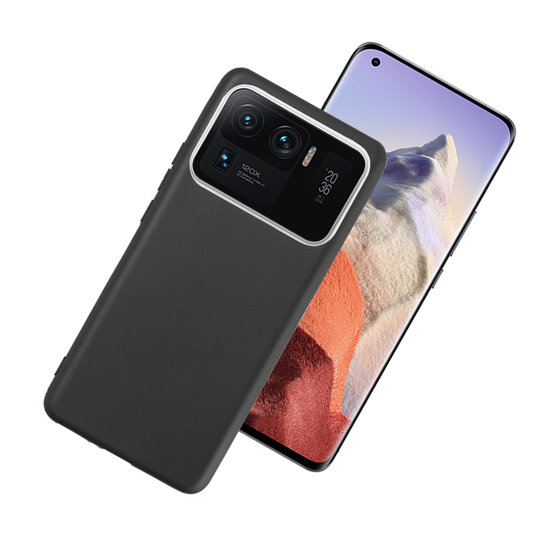 Xiaomi Mi 11 Ultra Hoesje - MobyDefend TPU Backcover - Mat Zwart
