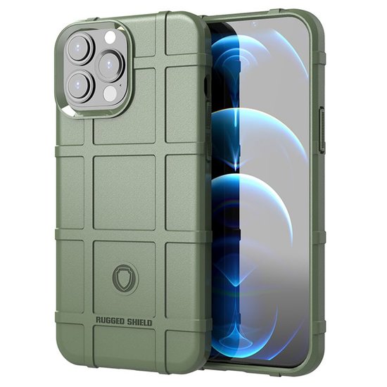 iPhone 13 Pro Max Hoesje, Rugged Shield TPU Gelcase, Groen