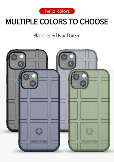 iPhone 13 Hoesje, Rugged Shield TPU Gelcase, Groen