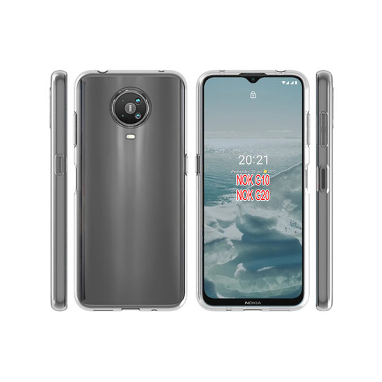 Nokia G10 / Nokia G20 Hoesje - MobyDefend Transparante TPU Backcover - Volledig Doorzichtig