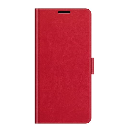 Oppo A16 / A16s / A54s Hoesje, MobyDefend Wallet Book Case (Sluiting Achterkant), Rood