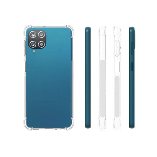 Samsung Galaxy M22 / Galaxy A22 4G Hoesje - MobyDefend Transparante Shockproof TPU Backcover - Verstevigde Hoeken - Volledig Doorzichtig