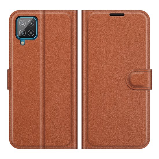 Samsung Galaxy M22 / Galaxy A22 4G Hoesje, MobyDefend Kunstleren Wallet Book Case, Bruin