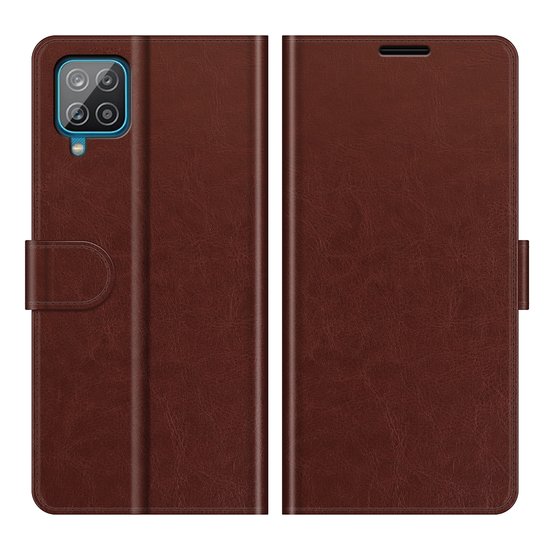 Samsung Galaxy M22 / Galaxy A22 4G Hoesje - MobyDefend Wallet Book Case (Sluiting Achterkant) - Bruin
