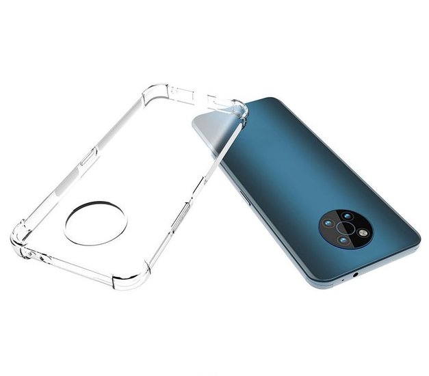Nokia G50 Hoesje, MobyDefend Transparante Shockproof TPU Gelcase, Verstevigde Hoeken, Volledig Doorzichtig