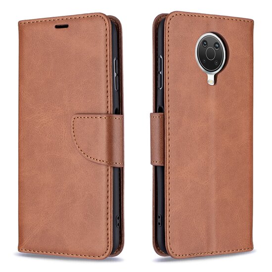 Nokia G10 / Nokia G20 Hoesje, MobyDefend Wallet Book Case Met Koord, Bruin