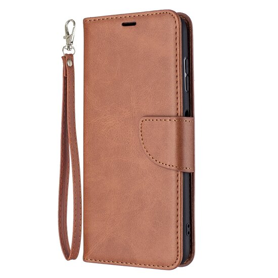 Nokia G10 / Nokia G20 Hoesje, MobyDefend Wallet Book Case Met Koord, Bruin