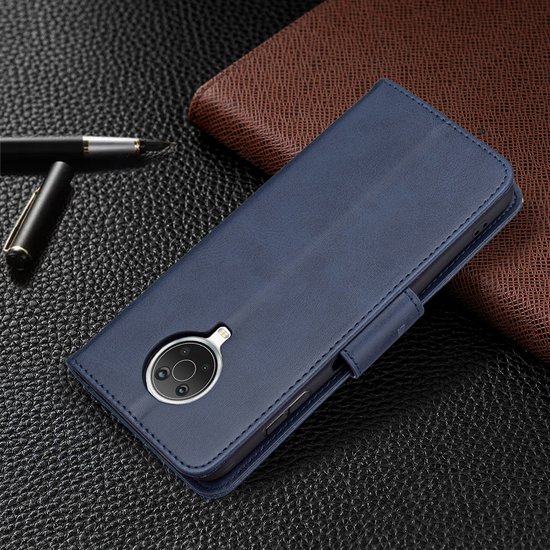 Nokia G10 / Nokia G20 Hoesje, MobyDefend Wallet Book Case Met Koord, Blauw