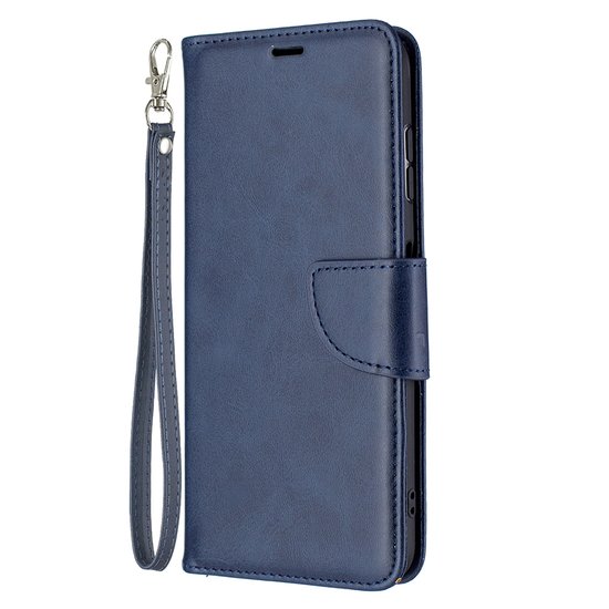 Nokia G10 / Nokia G20 Hoesje, MobyDefend Wallet Book Case Met Koord, Blauw