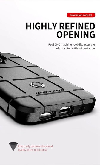 Nokia G10 / Nokia G20 Hoesje, Rugged Shield TPU Gelcase, Zwart