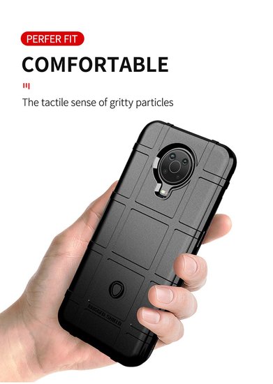 Nokia G10 / Nokia G20 Hoesje, Rugged Shield TPU Gelcase, Zwart