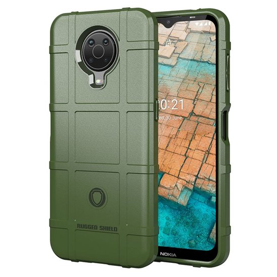 Nokia G10 / Nokia G20 Hoesje - Mobydefend Rugged Shield TPU Backcover - Groen
