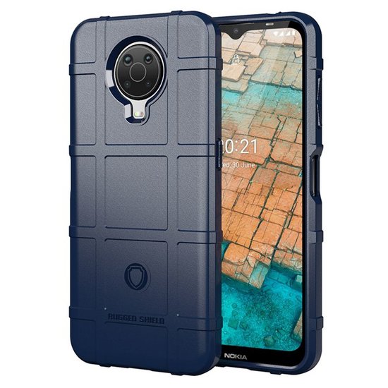 Nokia G10 / Nokia G20 Hoesje, Rugged Shield TPU Gelcase, Blauw