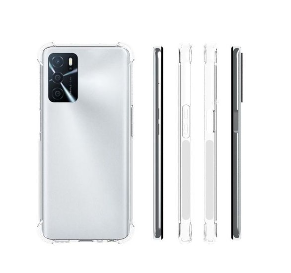 Oppo A16 / A16s / A54s Hoesje - MobyDefend Transparante Shockproof TPU Backcover - Verstevigde Hoeken - Volledig Doorzichtig