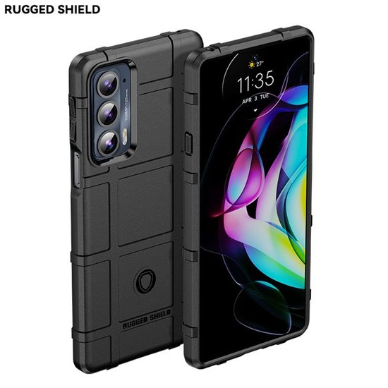 Motorola Edge 20 Hoesje - Mobydefend Rugged Shield TPU Backcover - Zwart