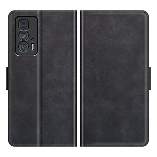 Motorola Edge 20 Pro Hoesje - MobyDefend Luxe Wallet Book Case (Sluiting Zijkant) - Zwart