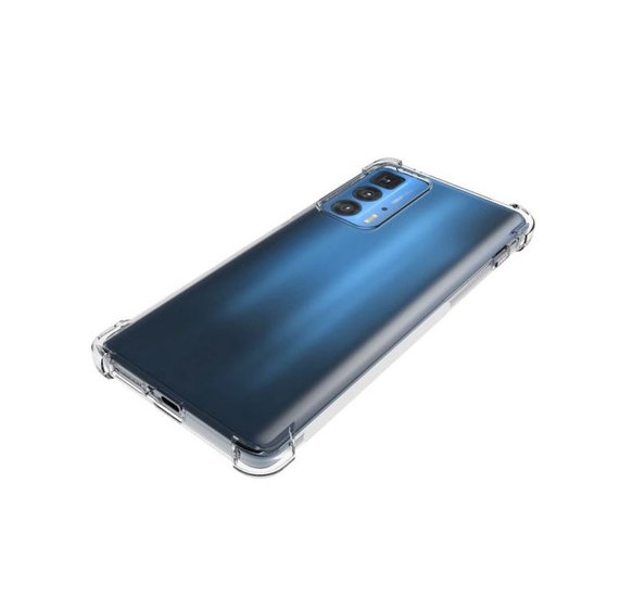 Motorola Edge 20 Pro Hoesje - MobyDefend Transparante Shockproof TPU Backcover - Verstevigde Hoeken - Volledig Doorzichtig