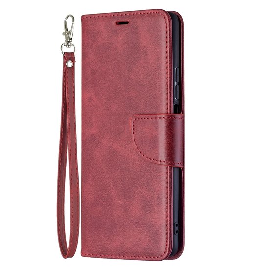 Xiaomi 11T / Xiaomi 11T Pro Hoesje, MobyDefend Wallet Book Case Met Koord, Rood