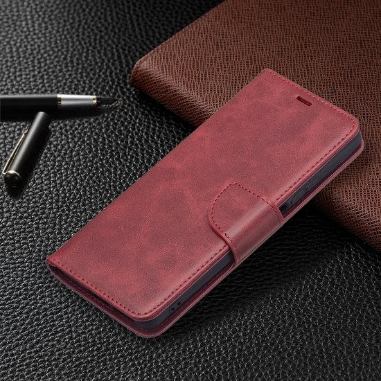 Xiaomi 11T / Xiaomi 11T Pro Hoesje, MobyDefend Wallet Book Case Met Koord, Rood