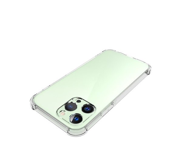 iPhone 13 Pro Hoesje, MobyDefend Transparante Shockproof TPU Gelcase, Verstevigde Hoeken, Volledig Doorzichtig