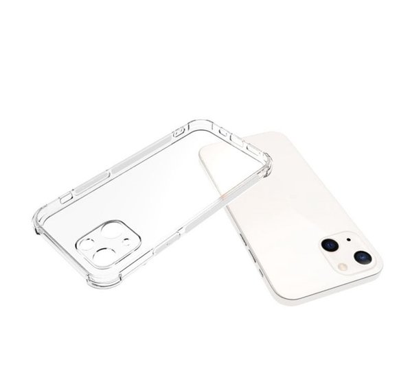 iPhone 13 Hoesje, MobyDefend Transparante Shockproof TPU Gelcase, Verstevigde Hoeken, Volledig Doorzichtig
