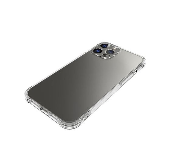 iPhone 13 Pro Max Hoesje, MobyDefend Transparante Shockproof TPU Gelcase, Verstevigde Hoeken, Volledig Doorzichtig