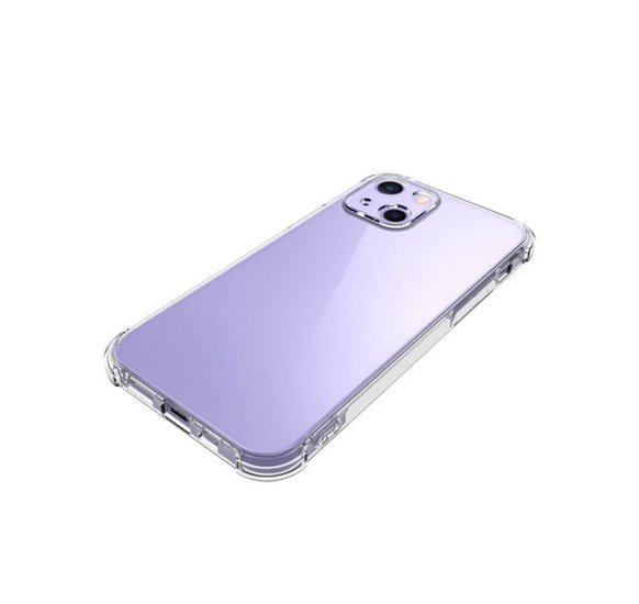 iPhone 13 Mini Hoesje, MobyDefend Transparante Shockproof TPU Gelcase, Verstevigde Hoeken, Volledig Doorzichtig