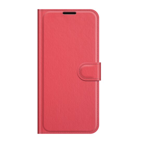 Motorola Edge 20 Pro Hoesje, MobyDefend Kunstleren Wallet Book Case, Rood