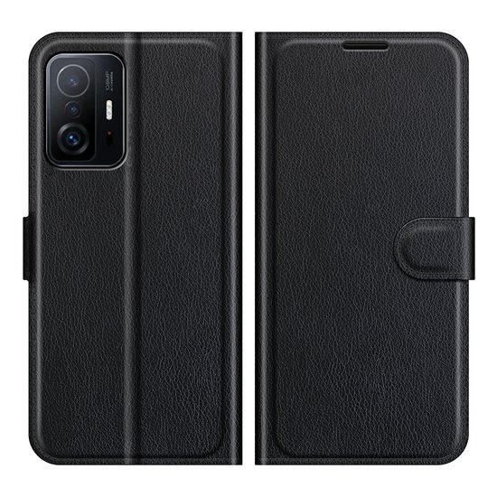 Xiaomi 11T / Xiaomi 11T Pro Hoesje, MobyDefend Kunstleren Wallet Book Case, Zwart