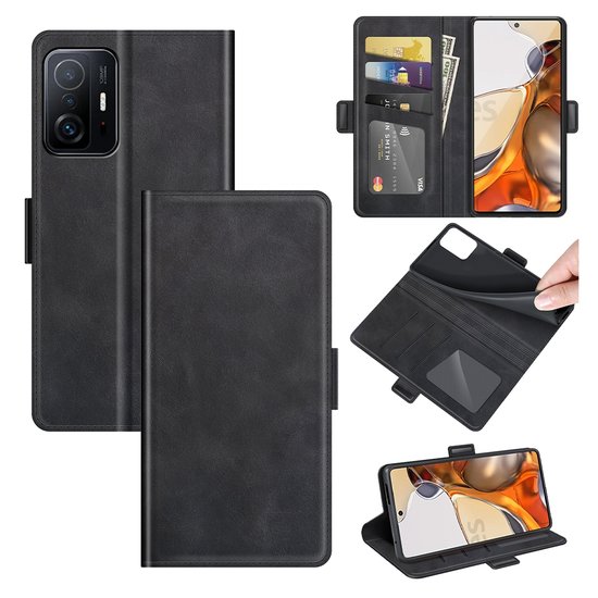 Xiaomi 11T / Xiaomi 11T Pro Hoesje, MobyDefend Luxe Wallet Book Case (Sluiting Zijkant), Zwart