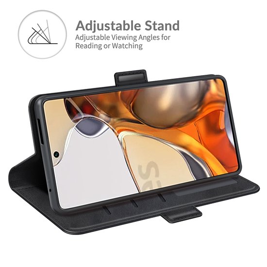 Xiaomi 11T / Xiaomi 11T Pro Hoesje - MobyDefend Luxe Wallet Book Case (Sluiting Zijkant) - Zwart