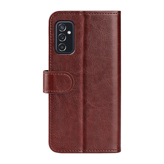 Samsung Galaxy M52 Hoesje, MobyDefend Wallet Book Case (Sluiting Achterkant), Bruin
