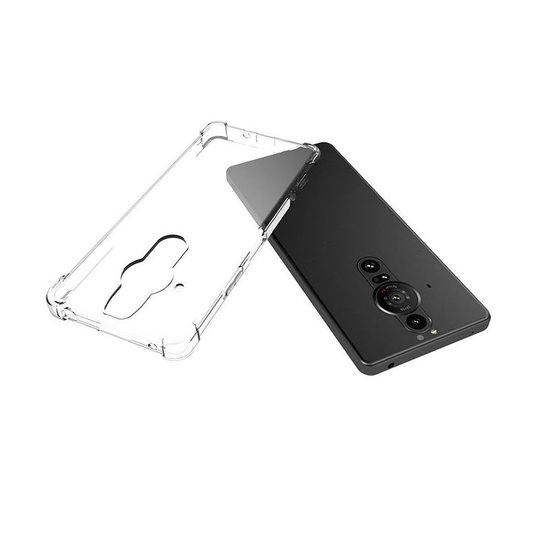 Sony Xperia Pro-I Hoesje, MobyDefend Transparante Shockproof TPU Gelcase, Verstevigde Hoeken, Volledig Doorzichtig