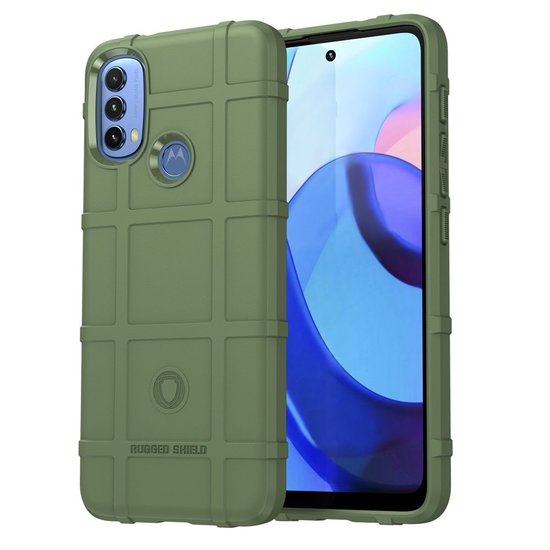 Motorola Moto E20 / E30 / E40 Hoesje - Mobydefend Rugged Shield TPU Backcover - Groen