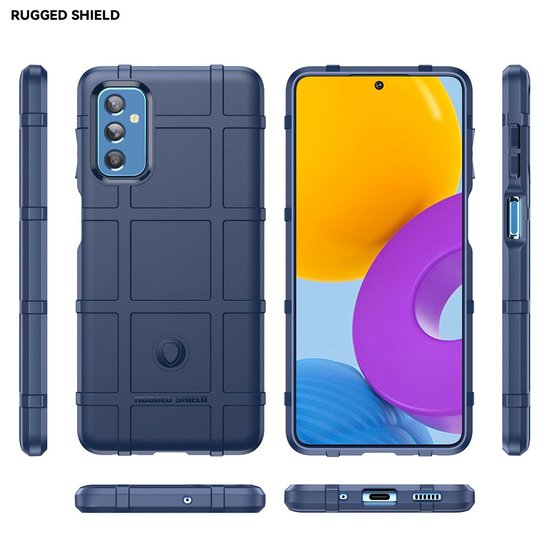 Samsung Galaxy M52 Hoesje, Rugged Shield TPU Gelcase, Blauw