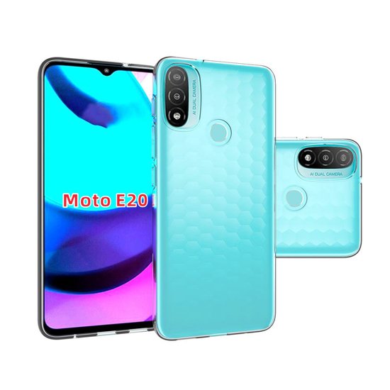 Motorola Moto E20 / E30 / E40 Hoesje, MobyDefend Transparante TPU Gelcase, Volledig Doorzichtig