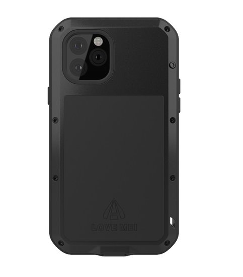 Apple iPhone 11 Hoes - Love Mei Metalen Case - Extreme Protection - Zwart