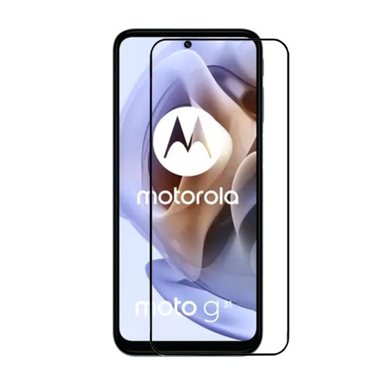 3-Pack Motorola Moto G31 / Moto G41 Screenprotectors, MobyDefend Gehard Glas Screensavers, Zwarte Randen