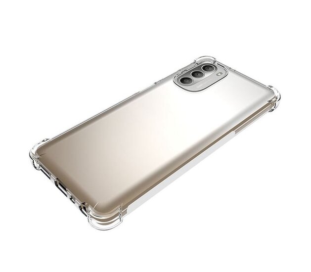 Motorola Moto G51 Hoesje - MobyDefend Transparante Shockproof TPU Backcover - Verstevigde Hoeken - Volledig Doorzichtig