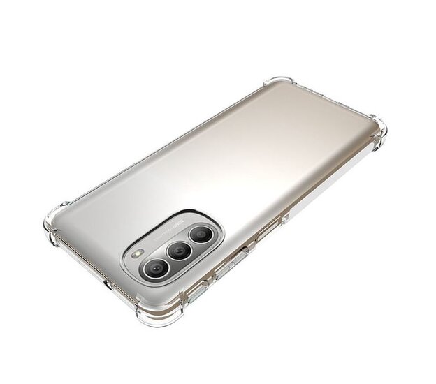 Motorola Moto G51 Hoesje - MobyDefend Transparante Shockproof TPU Backcover - Verstevigde Hoeken - Volledig Doorzichtig
