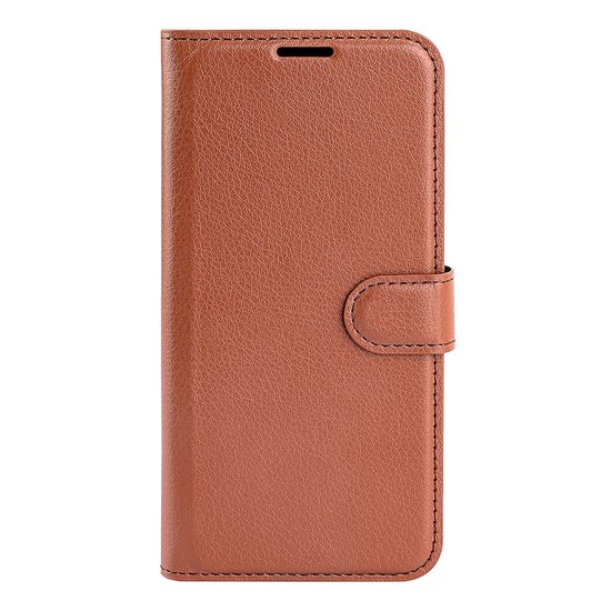 Motorola Moto E20 / E30 / E40 Hoesje, MobyDefend Kunstleren Wallet Book Case, Bruin