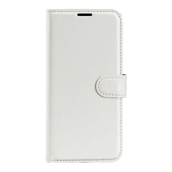 Motorola Moto E20 / E30 / E40 Hoesje, MobyDefend Kunstleren Wallet Book Case, Wit