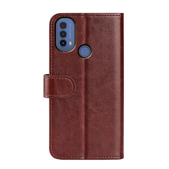 Motorola Moto E20 / E30 / E40 Hoesje, MobyDefend Wallet Book Case (Sluiting Achterkant), Bruin