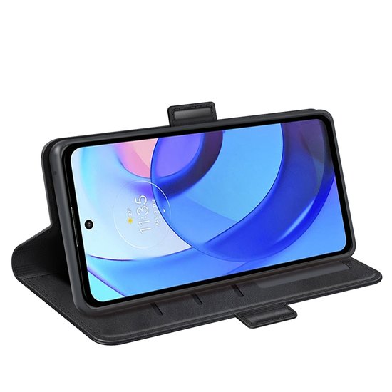 Motorola Moto E20 / E30 / E40 Hoesje - MobyDefend Luxe Wallet Book Case (Sluiting Zijkant) - Zwart