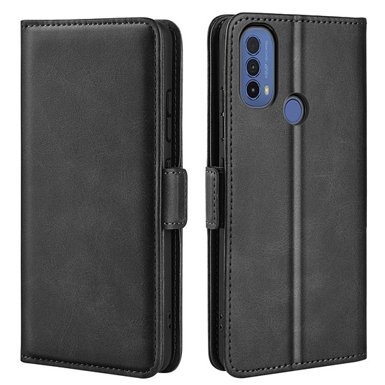 Motorola Moto E20 / E30 / E40 Hoesje - MobyDefend Luxe Wallet Book Case (Sluiting Zijkant) - Zwart