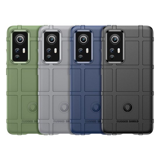 Xiaomi 12 / 12X Hoesje - Mobydefend Rugged Shield TPU Backcover - Blauw