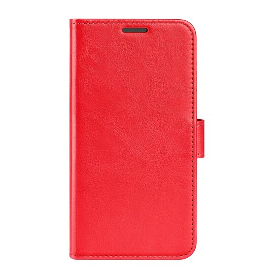 Motorola Moto G51 Hoesje, MobyDefend Wallet Book Case (Sluiting Achterkant), Rood