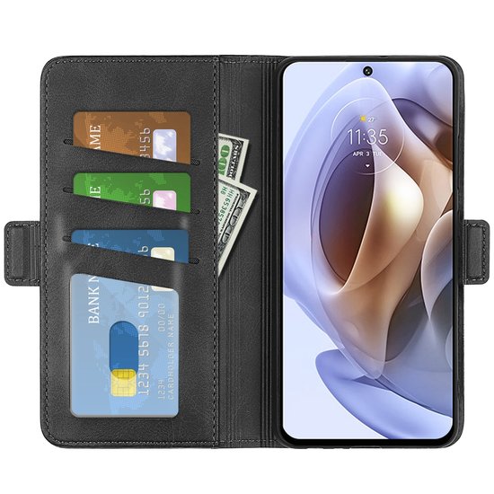 Motorola Moto G31 / Moto G41 Hoesje, MobyDefend Luxe Wallet Book Case (Sluiting Zijkant), Zwart